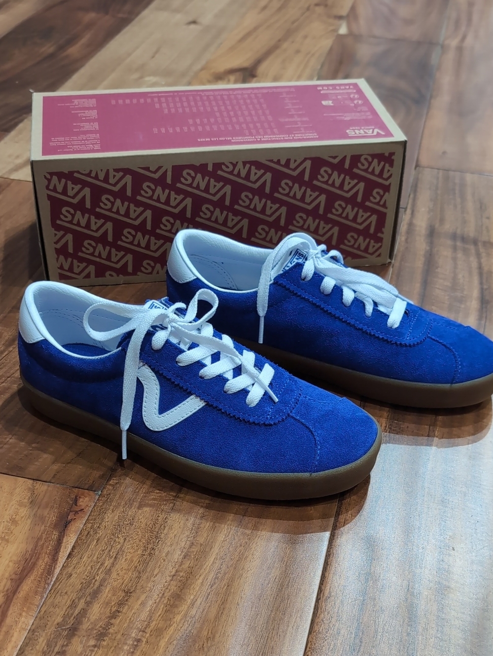 Vans Sport Low Suede Track Sport Blue Sneakers Mens 7 Women's 8.5 Nwt ❤️